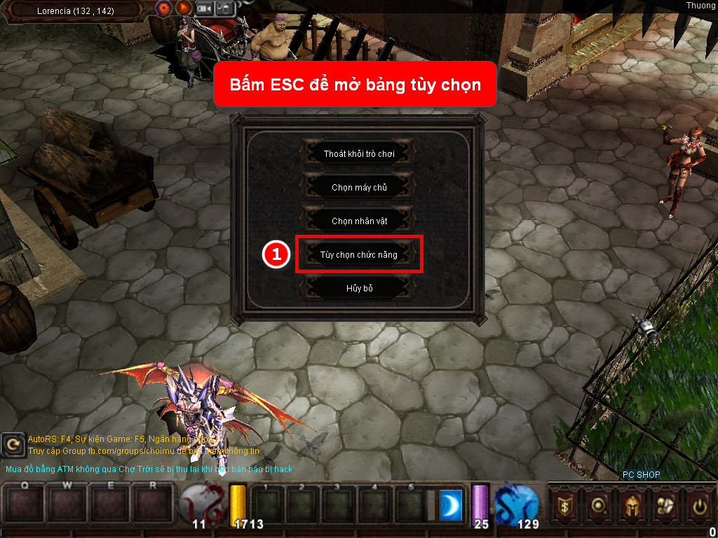 Chức năng chính của Game MU Thần Bí Chức năng chính của Game MU Thần Bí